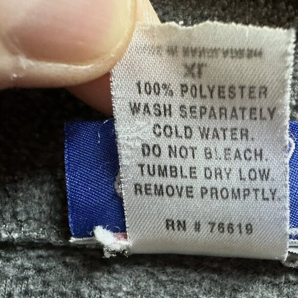 NFL Atlanta Falcons XL Fleece Half Zip Pullover Gray Reebok. Logo 100% Polyester - Picture 2 of 4